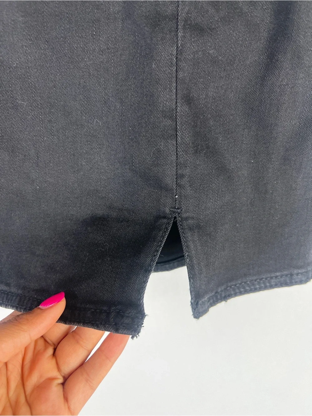 American Eagle High-Rise Black Denim Mini Skort Size 0 25W NWT